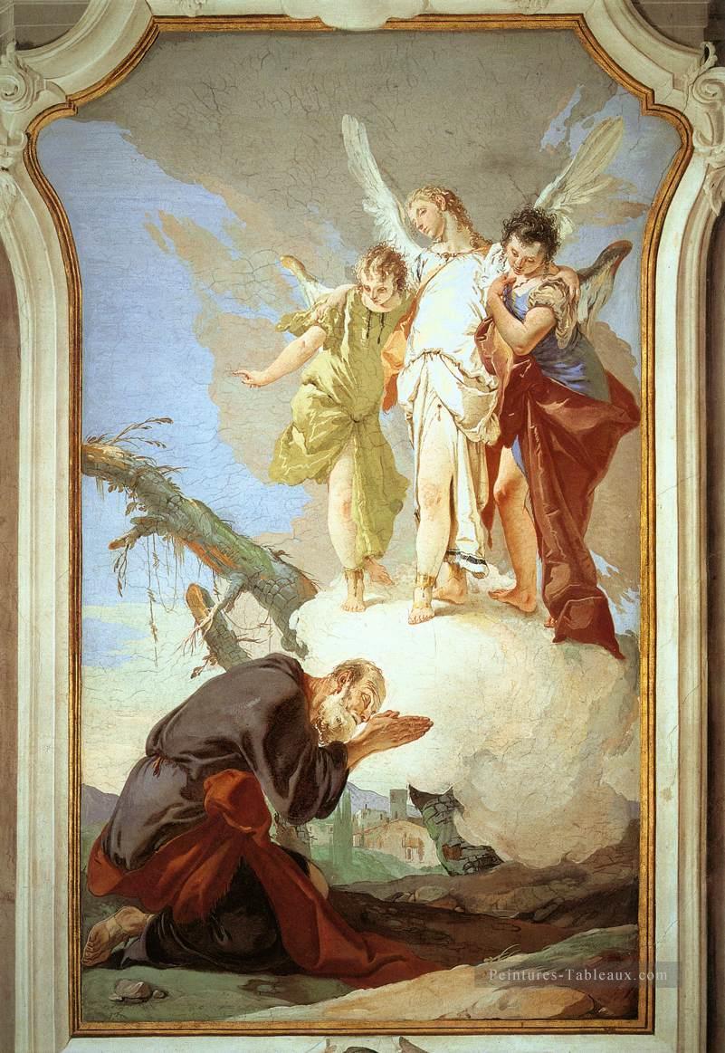 Palazzo Patriarcale Les Trois Anges Apparaissant à Abraham Giovanni Battista Tiepolo Peintures à l'huile